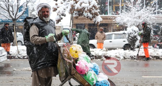 برف باری در کابل
